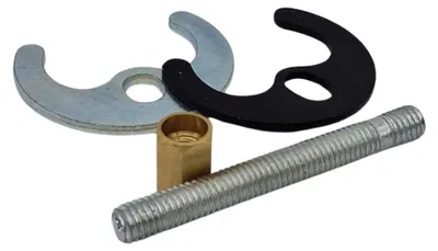 Immagine prodotto di Schläfer 405410 | Kit di Fissaggio Universale per Montaggio Rubinetto a un Foro con vite M8 da 80 mm, Adatto per Miscelatore del Lavabo, Bidet e Lavello Cucina con Piastra in Acciaio  Italy