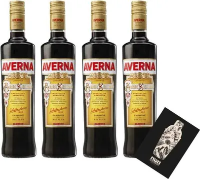 Produktbild von Averna 4er Set Amaro Siciliano 4x 0,7L (29% Vol) Kräuterlikör- [Enthält Sulfite]