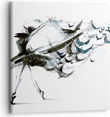 Produktbild von Bild auf Leinwand - Leinwandbild - Tanz eine Frau Ballett Aktivität - 40x40cm - Wand Bild - Wanddeko - Leinwanddruck - Bilder - Kunstdruck - Wanddekoration - Leinwand bilder - Wandkunst - AC40x40-3078