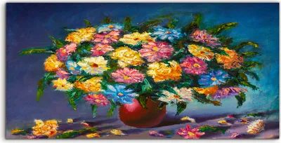 Produktbild von Coloray Canvas 120x60  Wandbild Leinwand Bilder Original Gemälde auf schönen Blumen