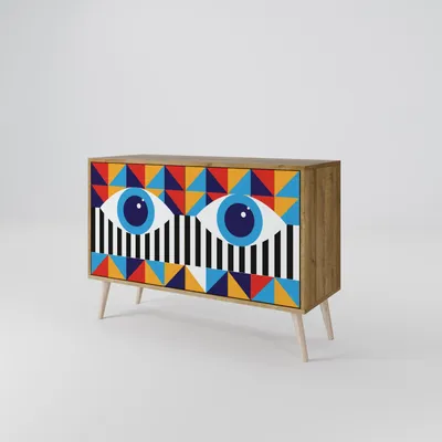 Immagine prodotto di Cassettiera Spacerebels a 2 ante - credenza cassettiera - credenza alta - mobile guardaroba - soggiorno camera da letto - 57,5×111×42 (HxLxP)