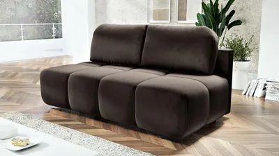 Image de Canapé-lit Emma 195 cm - Petit canapé convertible avec fonction lit et coffre de lit, velours
