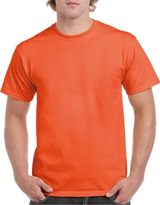 Immagine prodotto di Maglietta da uomo in cotone pesante Gildan 5000 | - Colore: Arancione - Taglia: 3XL