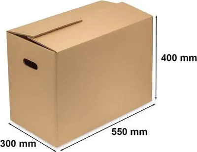 Zdjęcie produktu dla Karton do przeprowadzki 550x300x400mm wykrojnikowy przeprowadzkowy
