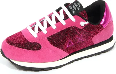Zdjęcie produktu dla G3416 sneaker bimba girl SUN 68 fucsia brokatowe zamszowe / materiałowe buty dla dzieci