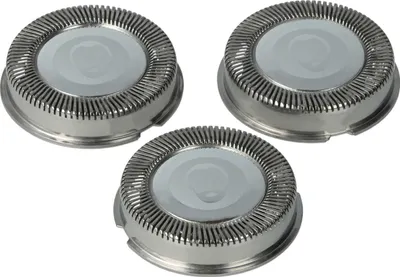 Produktbild von vhbw 3x Ersatz-Scherköpfe kompatibel mit Philips HQ4865, HQ4866, HQ486, HQ4861, HQ4870, HQ4851, HQ4856, HQ485, HQ4850, HQ487 Elektrorasierer, Silber