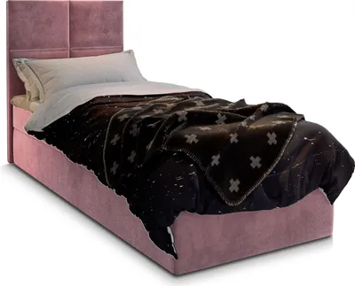 Produktbild von Masseno Boxspringbett LENA 90 90x200 cm Komplett-Set mit Bonell Matratze und Topper, Polsterbett mit Bettkästen -Rosa, KRONOS 27