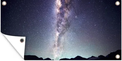 Produktbild von MuchoWow® 160x80 cm Outdoor-Poster Gartendeko Sichtschutz Garten Poster für den Garten  Universum - Galaxie - Sternenhimmel - Jungen - Mädchen - Kinder