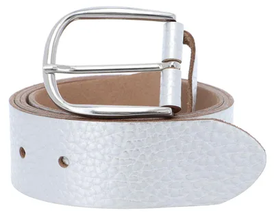 Produktbild von Vanzetti Leder Gürtel Glitter Radiance 40mm Metallic Belt W110 Silver Metallic silberfarben