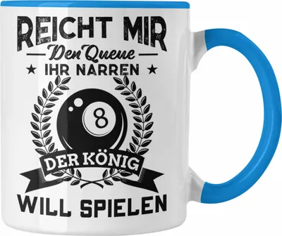 Produktbild von Trendation - Billard Tasse Geschenk Pool Spruch Geschenkidee Vater Opa Billard Profi (Blau)