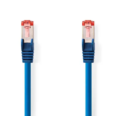 Immagine prodotto di Cavo di rete CAT6 | RJ45 maschio | RJ45 maschio | S/FTP | 1,50 m | Rotondo | LSZH | Blu | Etichetta