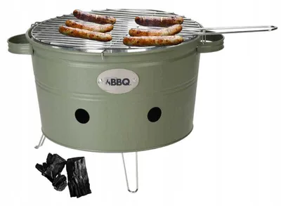 Immagine prodotto di Barbecue a carbonella con griglia turistica verde 34,5 cm