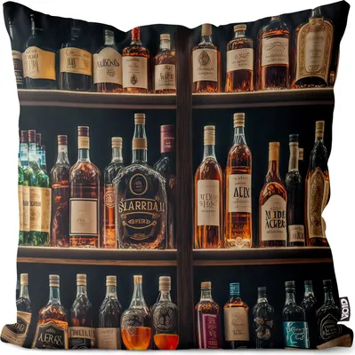 Produktbild von VOID Getränke Whiskey Bar Kissenbezug Kissenhülle sofa couch wohnzimmer dekoration wasserfest Outdoor Garten Kissen bezug deko