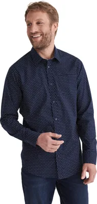 Produktbild von Stooker Herren HUGH Herren Langarmhemd Regular Fit XXXL blau Grafik