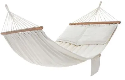 Image de Hamac de plage confortable avec 2 coussins - 210 x 150 cm - Blanc