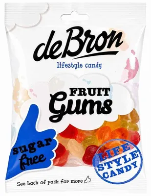 Produktbild von De Bron Fruitgums suikervrij (100 gr)