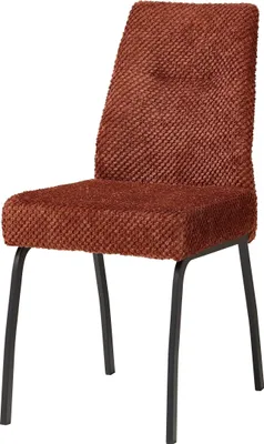 Produktbild von 4-Fußstuhl >Jane< (2er Set) Federkern, rost, schwarz - 43x88x45 (BxHxT)
