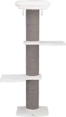Image de Arbre à Chat Mural TRIXIE, 160 cm, Sisal et Peluche, Gris, Plateforme avec Lit Douillet
