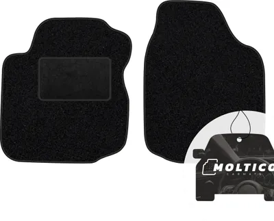 Produktbild von moto-MOLTICO Vorne Fußmatten Auto Velours Autoteppiche Schwarz Automatten Set 2-teilig passend für Ford Fiesta IV 1996-1998