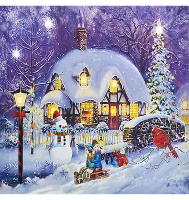 Produktbild von MARKSLOJD LED-Weihnachtsbildmotiv 30x30 cm