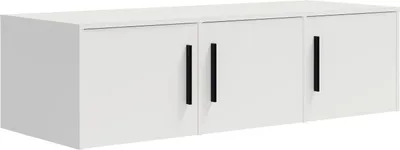 Produktbild von Aufsatzschrank MAXIONE MX-05 mit 3 Türen Schrankaufsatz 150 cm Schrank Modern (Weiß Matt)
