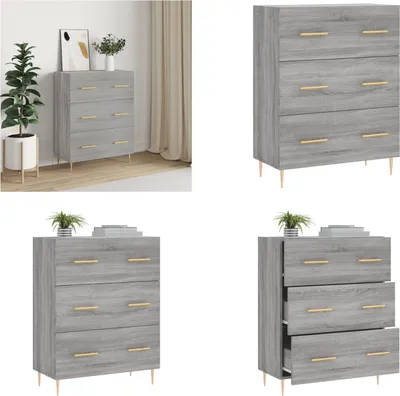 Produktbild von vidaXL Sideboard Grau Sonoma 69,5x34x90 cm Holzwerkstoff - Sideboard - Sideboards - Schrank - Anrichte
