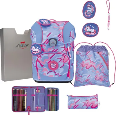 Produktbild von DerDieDas ErgoFlex Tiny Superflash Magic Unicorn Schulranzenset 5-teilig