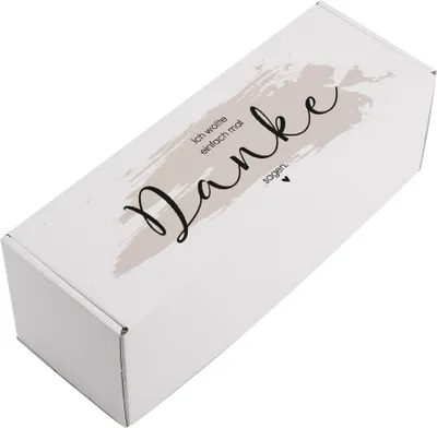 Produktbild von Geschenkbox "Danke" aus stabiler Pappe – Geschenkverpackung als Dankeschön (Größe: B)
