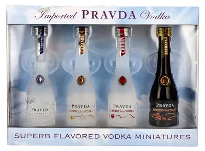 Image de Pravda Vodka 38,1% Vol. 4x0,05l