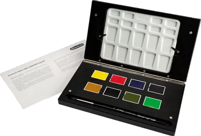 Produktbild von Schmincke HORADAM Exklusiver schwarzer Holzkasten mit XL-Näpfchen 74 667 097