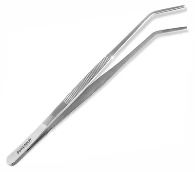 Image de Pince de cuisine incurvée en acier inoxydable - Idéale pour la présentation et le service en restauration - 25 cm
