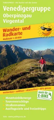 Produktbild von Venedigergruppe, Oberpinzgau, Virgental Wander- und Radkarte 1 : 35 000