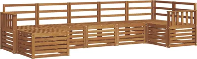 Image de Ensemble de canapé d'angle 7 pcs Naturel