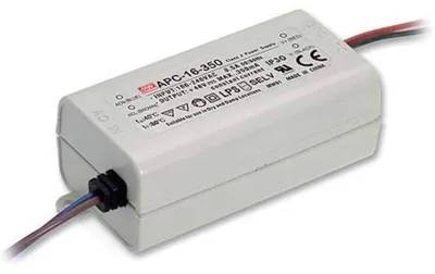 Produktbild von MEAN WELL APC-16-350 LED-Trafo, Konstantstrom, 16 W, max. 350 mA, 12-48 VDC, nicht dimmbar