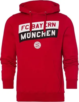 Produktbild von FC Bayern München Hoodie rot Größe M aus 80% Baumwolle 20% Polyester Fanwear
