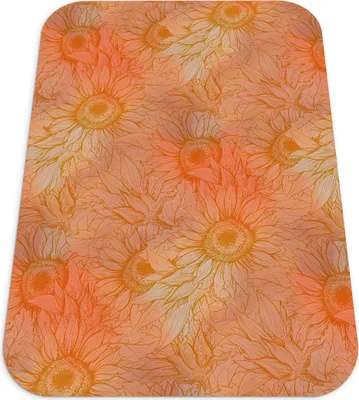 Produktbild von Bodenmatte - Bodenschutzmatte - Bürostuhlunterlage - Stuhlmatte - Matte - 120x90 cm - Sonnenblumenblumen