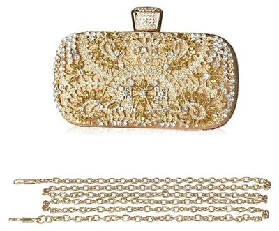 Immagine prodotto di CORIOS: Pochette da sera con strass e diamanti, borsa scintillante, piccola tracolla