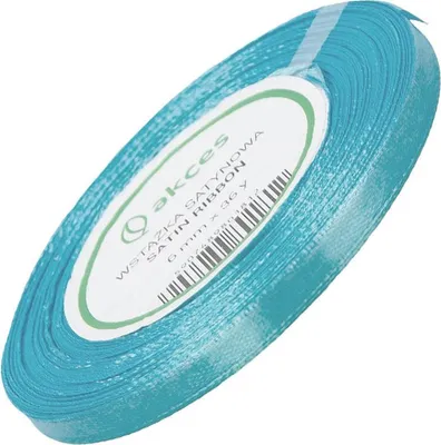 Zdjęcie produktu dla Wstążka satynowa niebieska 6mm - 32mb