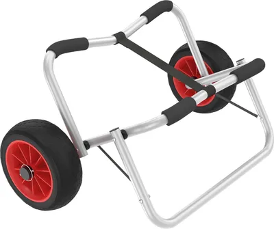 Produktbild von JOIEYOU Kanuwagen Kajakwagen Faltbarer Bootswagen Surfwagen Alu SUP Transportwagen mit 2 PolyurethanAufblasbare Räder Bootstrailer Trolley für Boote Kanu oder Kajak bis 100 kg