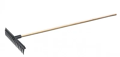Obrázek produktu pro Levior Hrábě plastové 41cm 14z s násadou 160cm