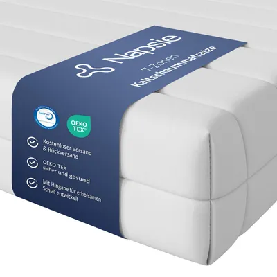 Produktbild von NAPSIE 7-Zonen Matratze 180x200 cm | H3 Mittelfest | Ergonomische Kaltschaummatr