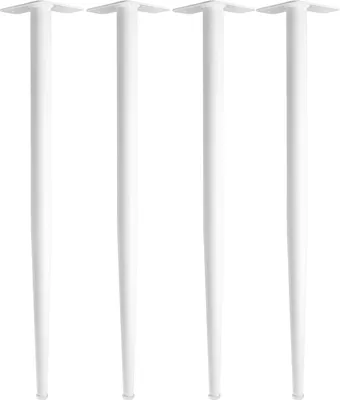 Immagine prodotto di Natural Goods Berlin Gambe CONICHE, gambe per tavolo, struttura per tavolo, gambe per mobili, bianco, 72 cm, 4 pezzi