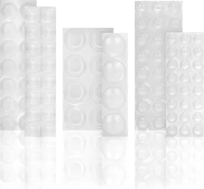 Produktbild von COM-FOUR® 90-teiliges Möbelgleiter Set - Selbstklebende Stuhlgleiter aus Kunststoff - Anti-Rutsch-Filzgleitern in verschiedenen Größen
