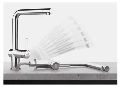 Obrázek produktu pro Franke Active New - Dřezová baterie FN 6564.031, sklopná pod okno, chrom 115.0653.390