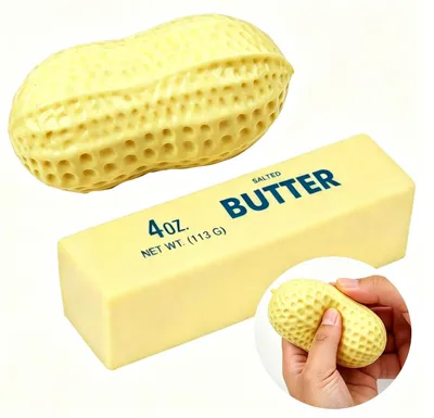 Produktbild von 2 Stück Butter Squishy,Peanut Quetschspielzeug,Spielzeug Langsam Aufsteigendes Zappel Spielzeug für Büro