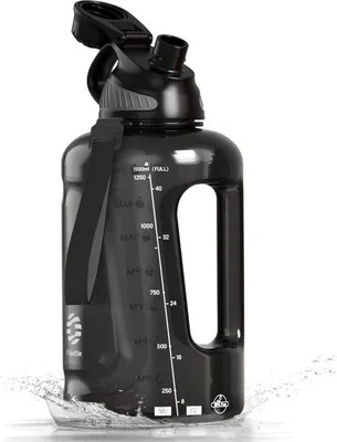 Image de Bouteille de sport en Tritan avec bouchon magnétique, 1,6 l/2,6 l, sans BPA, grand lot de bouteilles d'eau, étanche, pour le fitness, la salle de sport, les activités de plein air, la randonnée