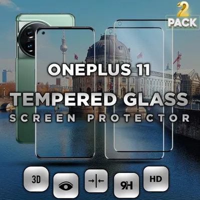 Zdjęcie produktu dla 2-częściowy ochraniacz ekranu OnePlus 11 - szkło hartowane 9H - 3D w super jakości
