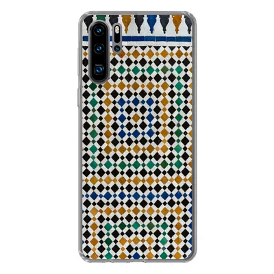 Produktbild von MuchoWow® Handyhülle Schutzhülle Hülle für Huawei P30 Pro Ein marokkanisches Mosaik, das wie eine Art Labyrinth aussieht Silikon Softcase Handy Hülle - Schutzdeckel