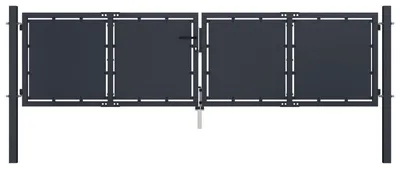 Produktbild von Tor – Metallzaun – 300 x 100 cm – Rostfreier Stahl – Ideal für Sicherheit und zur Abgrenzung des Gartens