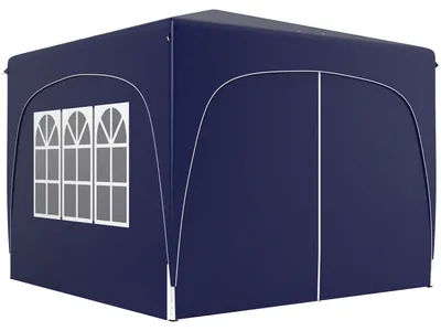 Produktbild von Outsunny Pavillon 3x3m wasserabweisend Stabil Winterfest Pop-up Faltpavillon